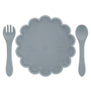 2020 New Arrivals Wholesales Manufacturer Nordic Portable Silicone Non-slip Flower Shape Bowl placemate Edible Baby Shower Gift