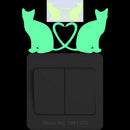Glow in the Dark Cat Sticker Kids Room Luminous Stickers Home Decor Cartoon Wall Sticker Car Phone Bathroom Toilet Decoration