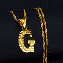 Anniyo A-Z Small Letters Necklaces Women/Girl Gold Color Initial Pendant Thin Chain English Letter Jewelry Alphabet Gift