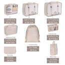 8Pcs/set Travel Clothes Classification Storage Bag For Packing Cube Shoe Underwear Toiletries Organizer Pouch Travel Accessories