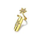 New Fashion Creative Opening Ring Flower Crystal Female Nail Cover Ring Set Jewelry Bridal Wedding Ring Wholesale