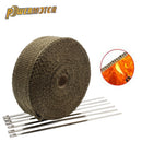 Motorcycle Thermal Exhaust Tape Header Wrap Exhaust Heat Shield Roll Resistant With Stainle Free Shipping 2.5cm*5M/10M/15M Moto