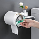 Waterproof Bathroom Organizer Shelf Shampoo Soap Roll Paper Wc Storage Rack Wall Mounted Household Items Bathroom Accessories