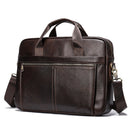 WESTAL Men's Briefcases Messenger Bag Men's Genuine Leather 14'' Laptop Bag Man Leather Office Business Bags for Document 8572