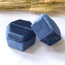 Hexagonal Velvet Ring Box Customized Single / Double Slot Wedding Engagement Ring Box Velvet Ring Storage Box Elegant Retro
