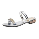 Summer Women Sandals Bling Pumps Shoes Comfort Ladies Woman Sandale Gold Silver High Heels Female Footwear Slip On Sandals I121