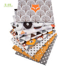 Chainho,8pcs/Lot,Jungle Animals Series,Printed Twill Cotton Fabric,Patchwork Cloth,DIY Sewing Quilting Material For Baby&amp;Child