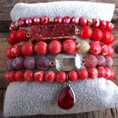 RH New Designer Empire Stones Beaded Bracelet Natural Stone Dorp Charms 5pc Bracelets Sets For Women Jewelry DropShip