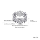 TOPGRILLZ 2020 New Butterfly Rings High Quality CZ Ring Copper Gold Color Iced Cubic Zirconia Fashion Hip Hop Jewelry For Gift