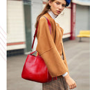 Zency Luxury Women Genuine Leather Handbags 2022 Fashion High Quality Female Shoulder Bag New Design Lady Top-Handle Bags