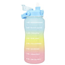 Quifit加仑2升吸管水壶 3.8和2升大容量Tritan材质 不含BPA 励志标语 时间刻度 2000毫升水壶