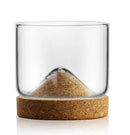 5oz Mountain Wine Glass mug with Wooden chinese tea mug Bottom Whiskey Glasses Japanese Household Tea Cup wood mug gift