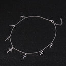 Silver Color Cross Necklaces &amp; Pendants for Women Choker Clavicle Chain Jewelry Femme Bijoux Collares