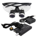 Dental Loupes Dental Magnifier Dental Lab Medical Loupes Magnification Binocular 2.5/3.5x420 Headlight Headlamp 5W Set Metal Box