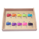 Wooden Montessori Tray Locks Set Educational Sensory Toys For Children Montessori Preschool Sensorial Materials Juguetes ML1344H