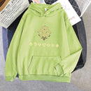 Genshin Impact Harajuku Cartoon Print Hoodie Women Loose Cute Long Sleeve Pullover Tops Harajuku Sweatshirt Tops vintage Clothes