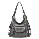 Women Washed PU Leather Travel Backpack Female Bagpack School Shoulder Hand Bags for Women 2020 Back Pack Mochilas Sac A Main