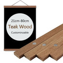 8 Colors Magnet Teak Wood Black Walnut Pine Hanging Scrolls Wall Art Photo Frame Family Canvas Painting Posters Hanger Frame