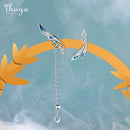 Thaya 100% S925纯银耳坠浅紫色流苏高品质女士耳环国风系列精品首饰