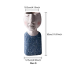 Art Portrait Flower Pot Vase Sculpture Resin Human Face Family Flower Pot Handmade Garden Storage Flower Arrangement Home Decors