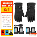 HEROBIKER 摩托车手套 防水加热 Guantes Moto 触屏电池供电摩托车赛车骑行手套 冬季##