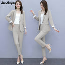 2021 Autumn New Suit Jacket Suspender Pants Three-piece Women&
