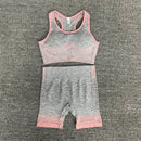 Women 2/3/5pcs Yoga Set Running Seamless Gym Workout Short Sleeve+Top Sport+Leggings+shorts+bra Fitness Suit Yoga Suit