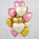 50pcs 18inch Star Heart Aluminum Balloons Inflatable Helium Balloon Birthday Party Decorations Kids Wedding Engagement  Globos