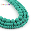 4/6/8mm Natural Matte Multicolor Hematite Stone Rubber Loose Round Beads for Accessories Jewellery Making Diy Bracelet 15"