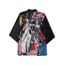 Bebovizi Fashion Japanese Anime Style Whale Print Kimono Women Cardigan Yukata Kimono Streetwear Men Loose Asian Clothing
