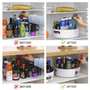 360度旋转托盘厨房收纳罐，适用于香料罐食品零食托盘，浴室托盘防滑干果收纳盘