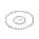 Classic Pearl Jewelry Sets Genuine Natural Freshwater Pearl Jewelry 925 Sterling Silver Earrings Bracelet Necklace For Women