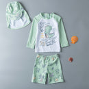 Swimwear for Children 3 Pieces Long Sleeve Swimsuit Kids Sun UV Protection Baby Bathing Clothes Child Toddler Swimming Suit Boys