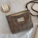 New Leopard Print Cosmetic Bag Korean Women Plaid Cosmetic Pouch Large Capacity Female Travel Make Up Storage Bag Beauty Cases