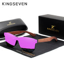 KINGSEVEN 天然木制太阳镜 男士偏光时尚太阳镜 原木Oculos De Sol Masculino