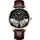 AILANG Genuine Brand Men's Double Tourbillon Luminous Direct-looking Mechanical Watch Automatic Watch Men's Watch   Hollow Movem