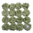 240PCS 5.5cm 2" Pearl Cluster Rhinestone Center Chiffon Hair Flower Hand Sewing Flower Boutique For Baby Headbands