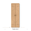 Natural Cork TPE Yoga Mat For Fitness Sports Mats Pilates Exercise Non-Slip Yoga Mat With Position Body Line Training Pad 183*61