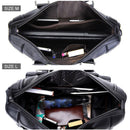 Men Leather Black Briefcase Business Handbag Messenger Bags Male Vintage Shoulder Bag Men&
