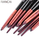 RANCAI 12件套高品质化妆刷套装粉底散粉腮红眼影海绵刷柔软羊毛纤维毛化妆工具
