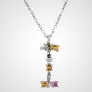 ANDYWEN 925 Sterling Silver 26 Letters Gold Initial  A B Pendant Necklace Thin Long Chain Adjustable Mini P G CZ Jewelry