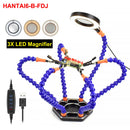 Toolour Multi Soldering Station Helping Third Hand 3X USB LED Magnifying Glass Lamp USB Fan  For PCB Welding Repair Station Tool