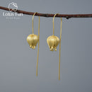 Lotus Fun Eternal Love Tulip Flower Dangle Earrings Real 925 Sterling Silver Handmade Fine Jewelry Earrings for Women Bijoux