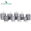 Boundless Voyage Titanium Cup with Lid Folding Handle Outdoor Camping Mug Pot Drinkware 200ml 500ml 750ml 1250ml