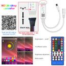 5米-30米LED灯带 蓝牙RGBWW SMD 5050 LED灯 DC12V RGB LED灯带二极管灯带 柔性APP手机控制+适配器