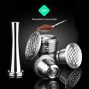 ICafilas  Reusable Coffee Filter for Nespresso  Machine With Tamper Stainless Steel Capsule for Nospresso