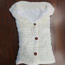 SMGSLIB Baby Winter Warm Sleeping Bags Infant Button Knit Swaddle Wrap Swaddling Stroller Wrap Toddler Blanket Sleeping Bags