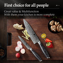 XINZUO 2PCS Kitchen Knives Set 67 Layers Damascus High Carbon 8'' Chef &5'' Utility Knife Stainless Steel with Pakkawood Handle