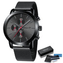 Men's Watch CRRJU Luxury Business Men Stainless Steel WristWatch Men's Military waterproof Date Quartz watches relogio masculino