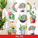 24 styles Plants Series Wall Stickers for Living room Bedroom Green Leaves Removable Wall Decals Vinyl DIY Eco-friendly Murals